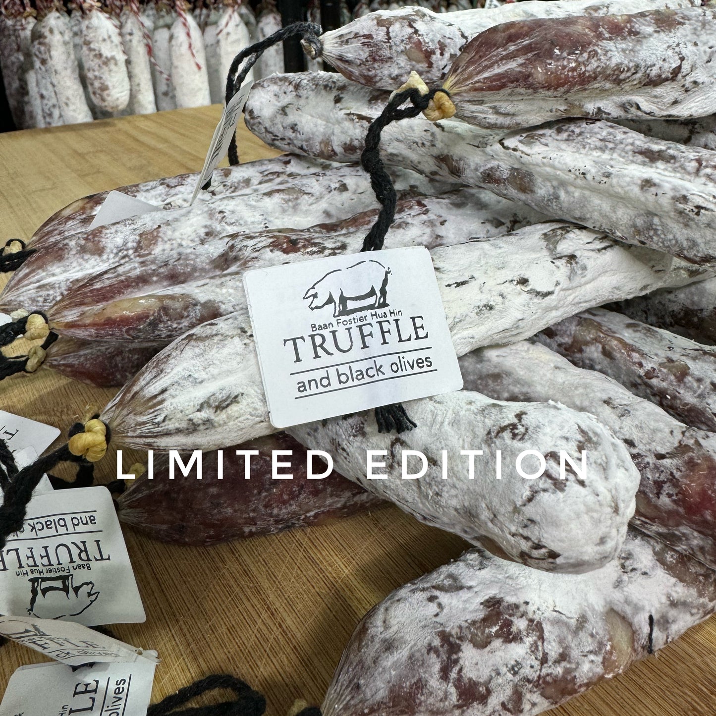Fuet truffle black olives