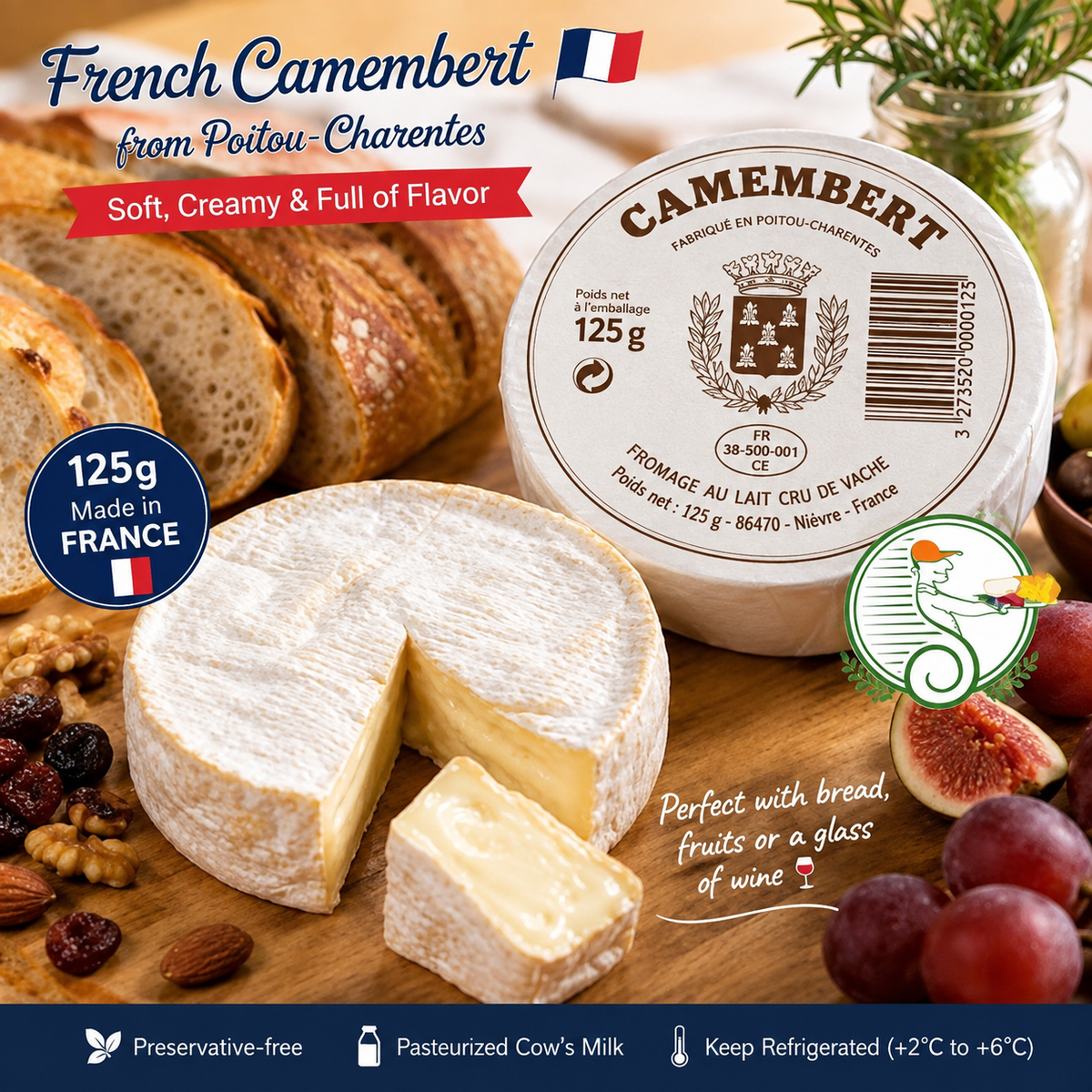 French Camembert Eurial 125 g