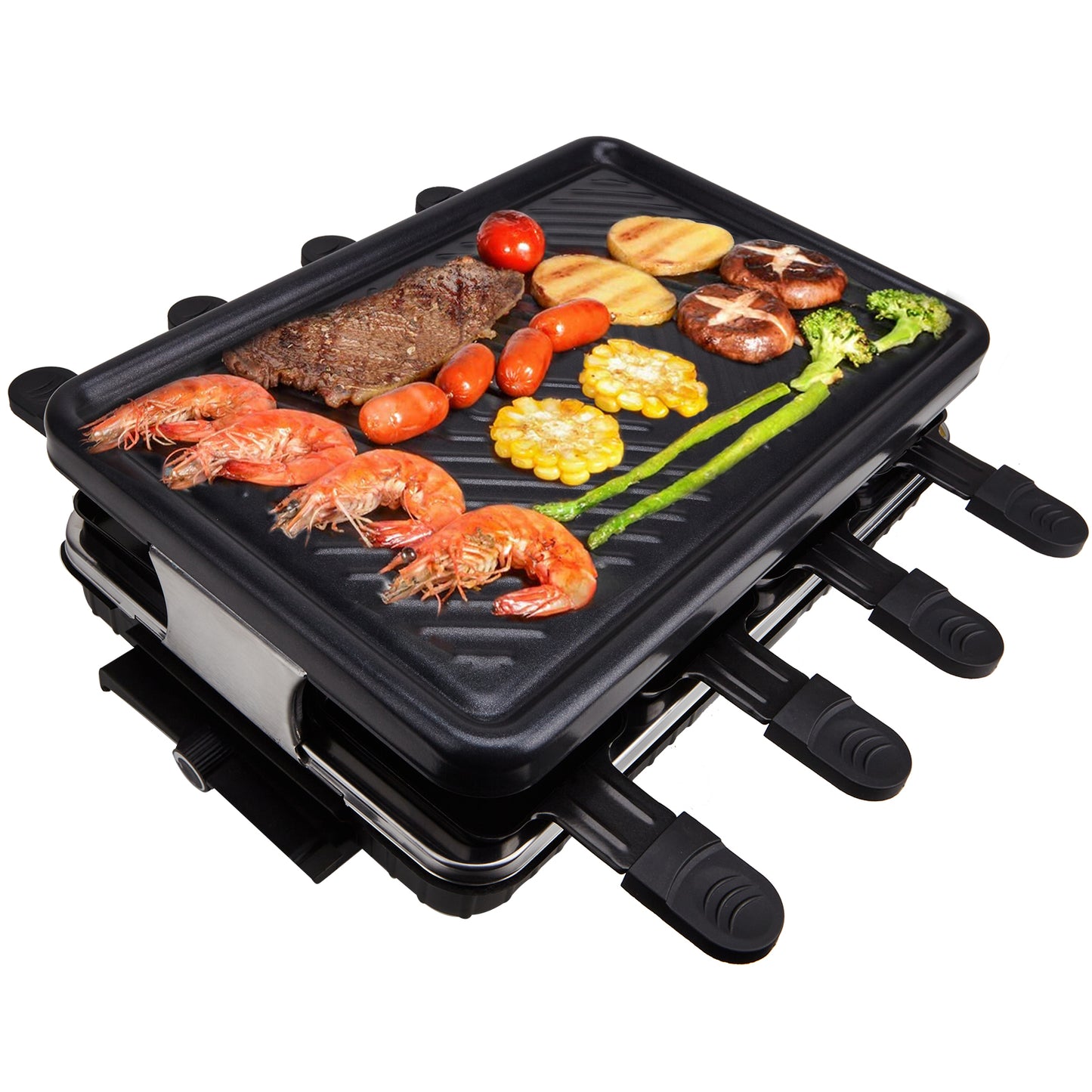 Tabletop Raclette Grill – Electric Non-Stick, 8 Persons
