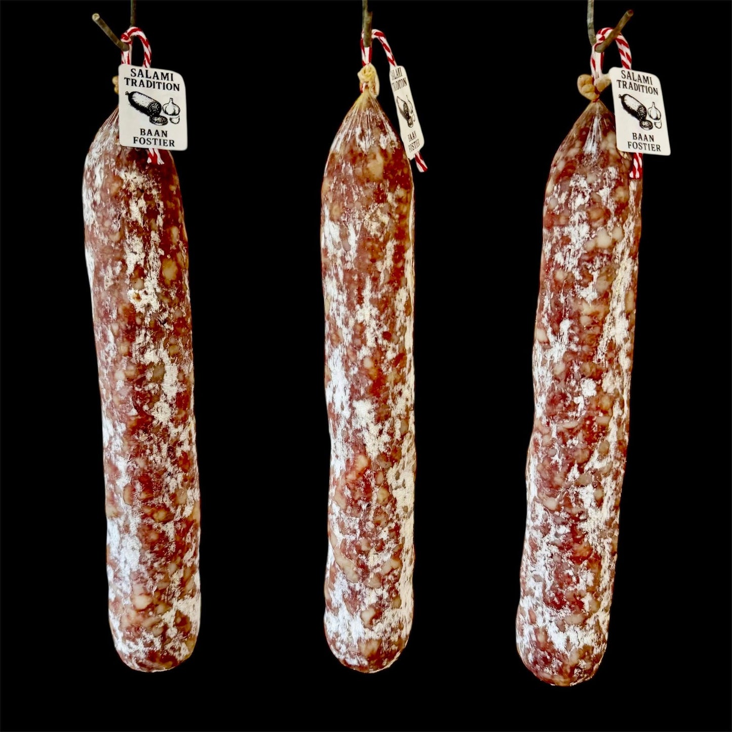 +/-450 gr soft salami saucisson – Baan Fostier
